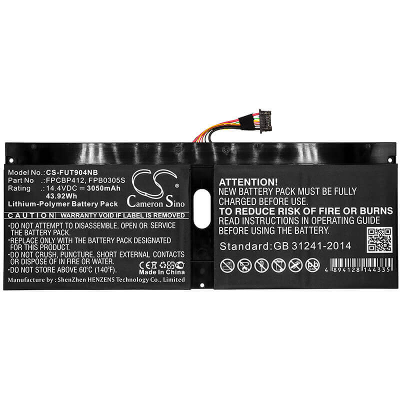Battery For Fujit'su, Lifebook U904, Lifebook U904-0m75a1de 14.4v, 3050mah - 43.92wh Notebook, Laptop Cameron Sino Technology Limited