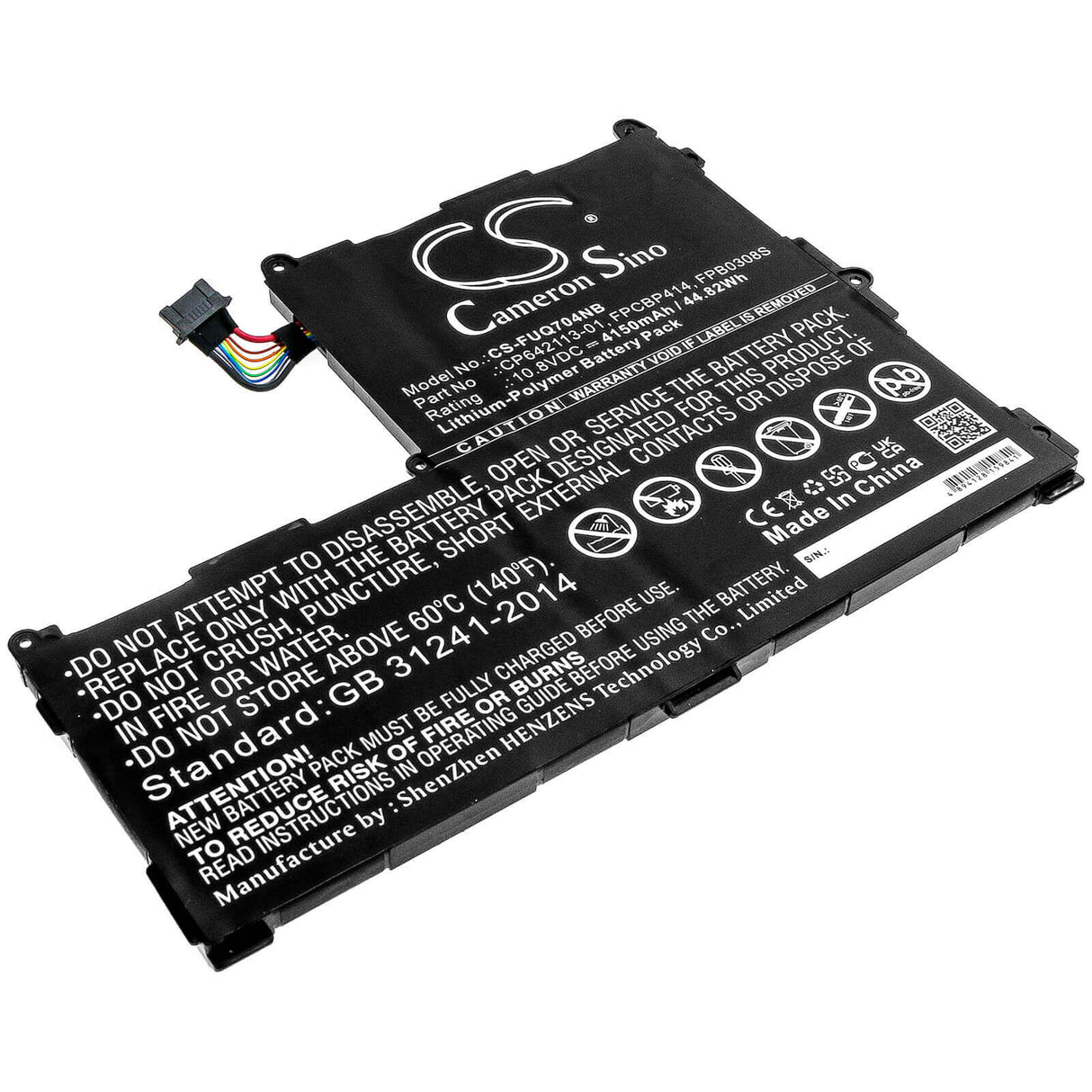Battery For Fujit'su, Stylistic Q704 10.8v, 4150mah - 44.82wh Notebook, Laptop Cameron Sino Technology Limited