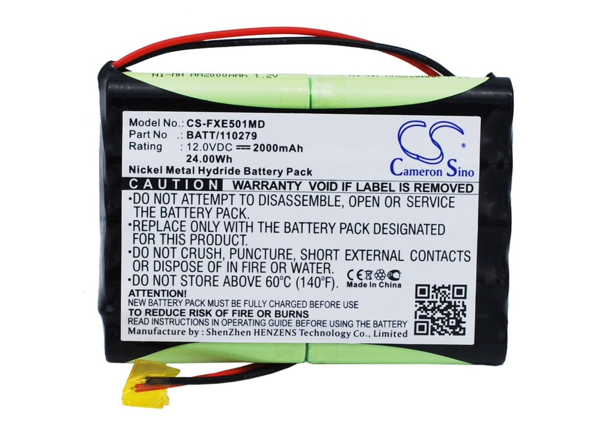 12.0V, Ni-MH, 2000mAh, Medical battery fits Fukuda, 120279, Cardisuny Me501bx Ecg Analyzer, 24.0Wh Medical Cameron Sino Technology Limited (Medical)
