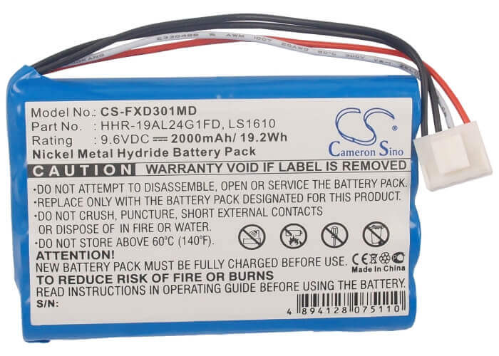 9.6V, Ni-MH, 2000mAh, Medical battery fits Fukuda, Hhr-19al24g1fd, Cardimax Fx-3010, Fx-3010, 19.2Wh Medical Cameron Sino Technology Limited (Medical)
