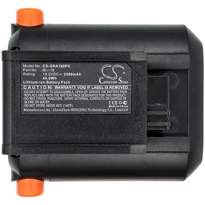 18.0V, Li-ion, 2500mAh, Gardening Tools battery fits Gardena, 09839-20, 881, 8866, 45.00Wh Gardening Tools Cameron Sino Technology Limited (Power Tools)