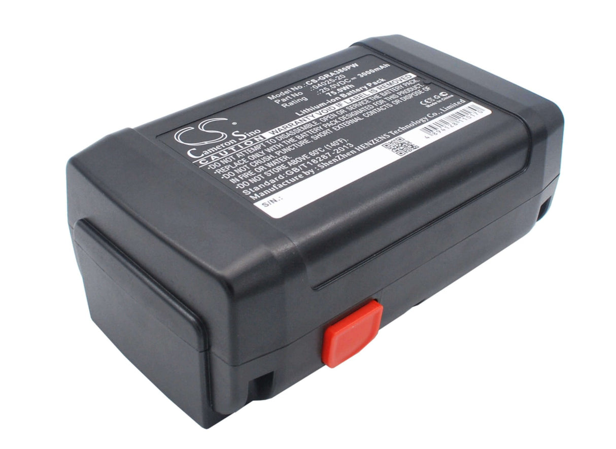 25.0V, Li-ion, 3000mAh, Lawn Mowers battery fits Gardena, 04025-20, 648872, 8838, 75.00Wh Lawn Mowers Cameron Sino Technology Limited