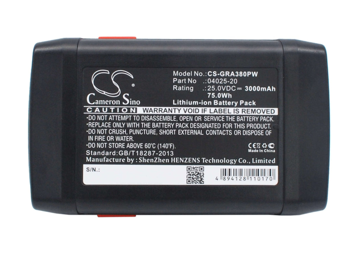 25.0V, Li-ion, 3000mAh, Lawn Mowers battery fits Gardena, 04025-20, 648872, 8838, 75.00Wh Lawn Mowers Cameron Sino Technology Limited
