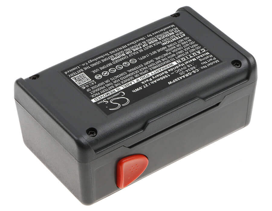 18.0V, Ni-MH, 1500mAh, Gardening Tools battery fits Gardena, 8834-20, 648844, 8844-20, 27.00Wh Gardening Tools Cameron Sino Technology Limited (Power Tools)