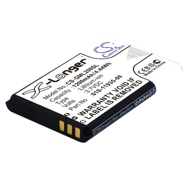 3.7V, Li-ion, 1200mAh, GPS battery fits Garmin, 010-11935-00, 010-01055-15, 010-02184-01, 4.44Wh GPS, Navigator Cameron Sino Technology Limited