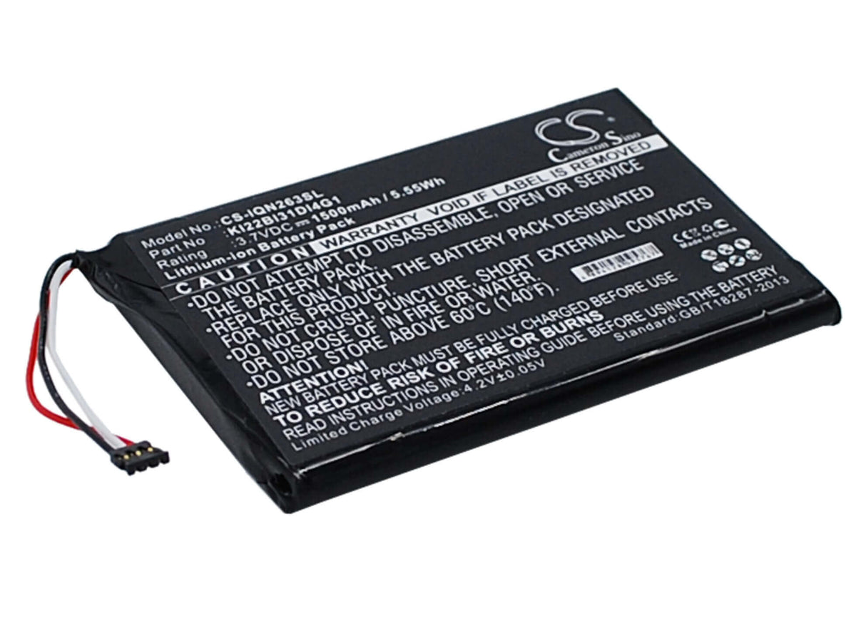 3,7V, Li-ion, 1500mAh, batterie GPS compatible Garmin, Ki22bi31di4g1, 010-01188-02, 2689lmt, 5,55Wh GPS, Navigator Cameron Sino Technology Limited