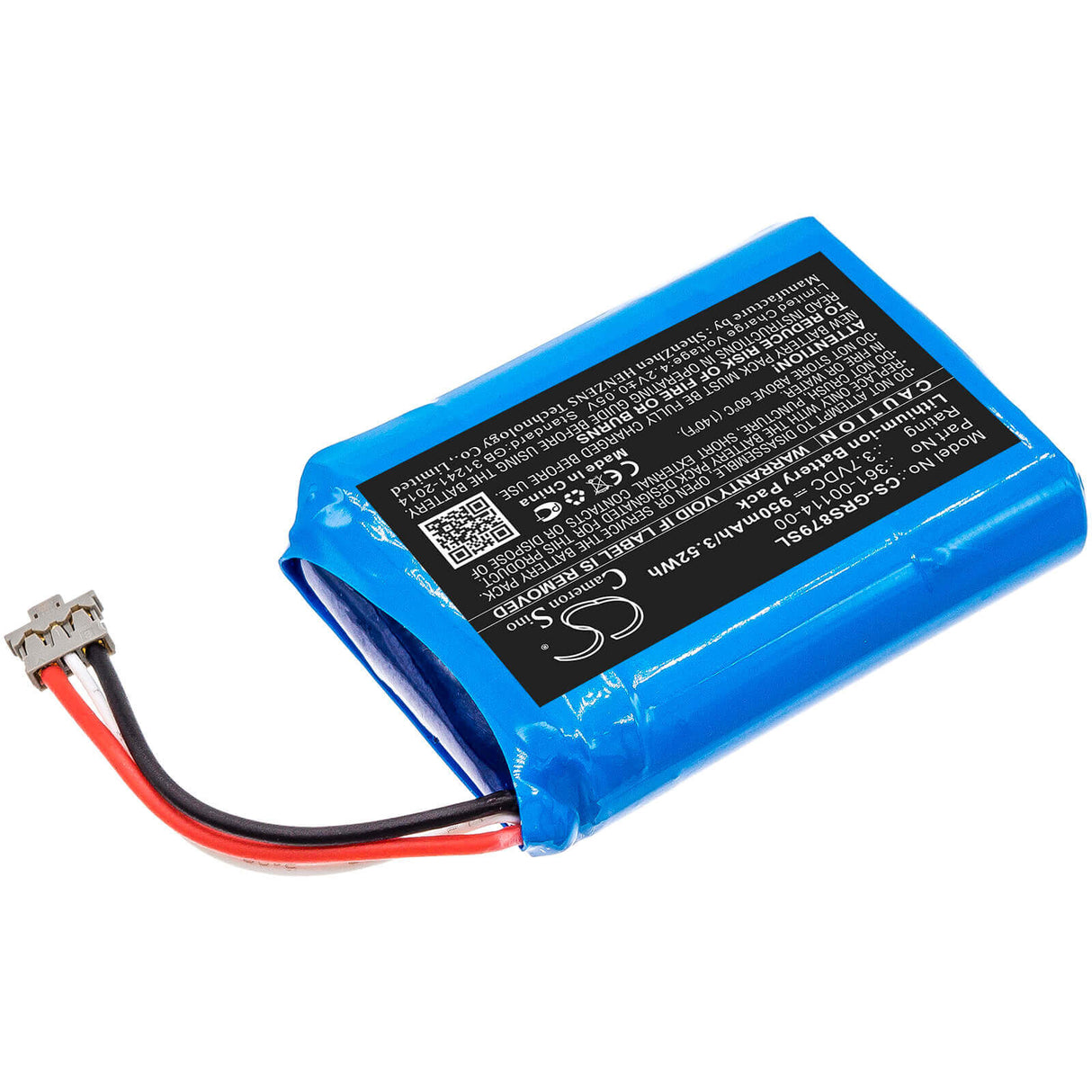 3,7V, Li-ion, 950mAh, batterie GPS compatible Garmin, 361-00114-00, 010-01879-00, 010-02602-01, 3,52Wh GPS, Navigator Cameron Sino Technology Limited