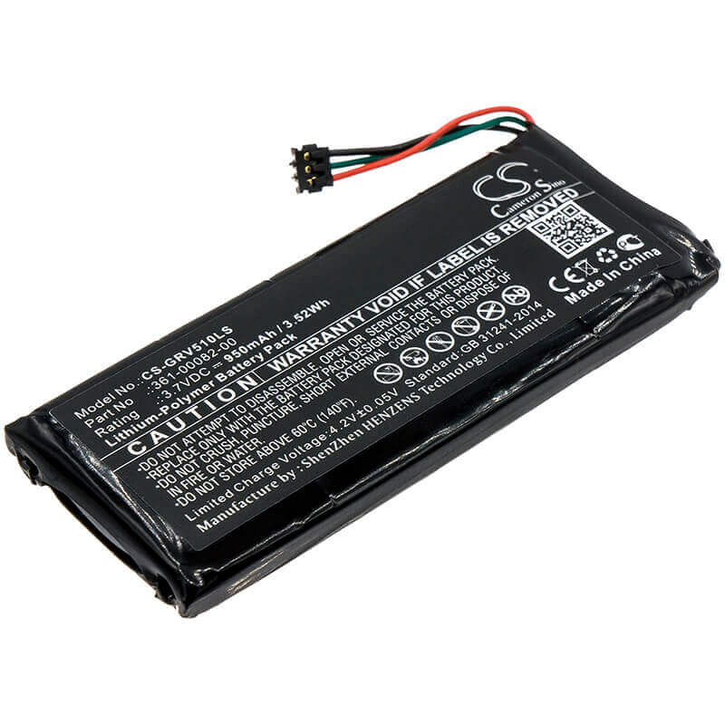 Flashlights Battery For Garmin, 010-01951-00, Rtl510, Varia Rtl501 3.7v, 950mah - 3.52wh Bicycles Flashlights Cameron Sino Technology Limited