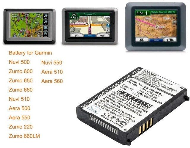 3.7V, Li-ion, 1880mAh, GPS battery fits Garmin, 010-11143-00, Aera 500, Aera 510, 6.96Wh GPS, Navigator Cameron Sino Technology Limited