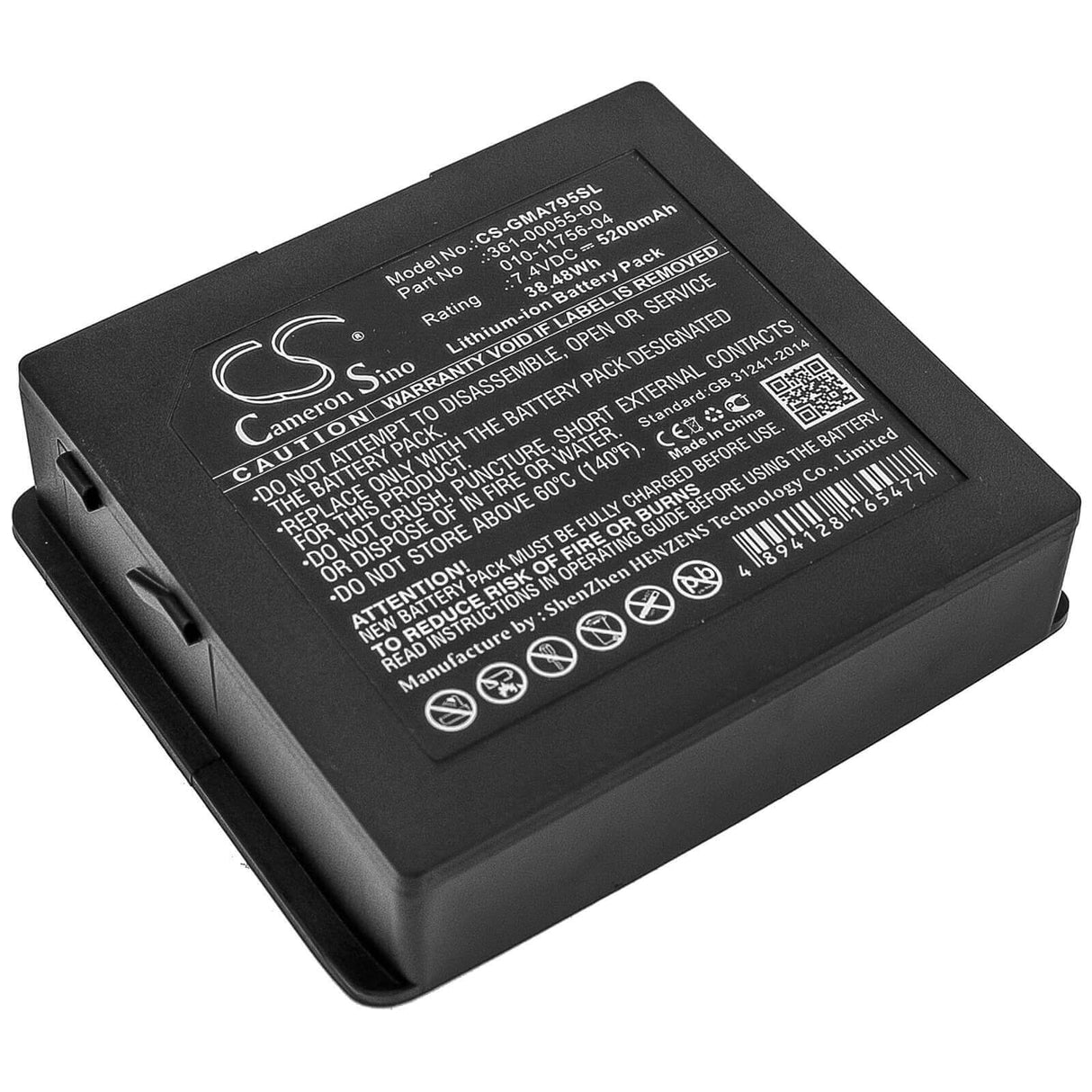 7.4V, Li-ion, 5200mAh, batterie GPS compatible Garmin, 010-11756-04, Aera 795, Aera 796, 38.48Wh GPS, Navigator Cameron Sino Technology Limited