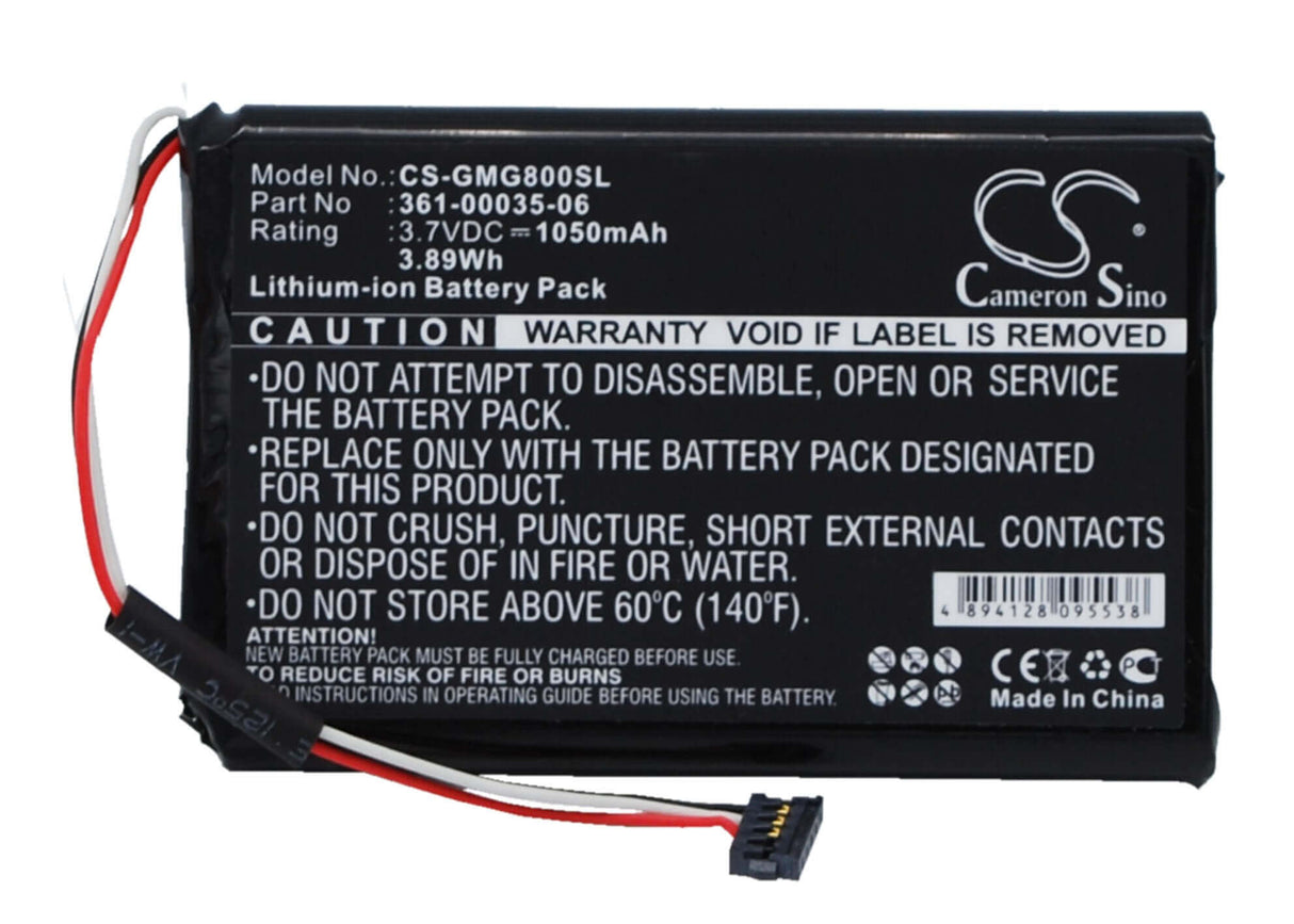 3,7 V, Li-ion, 1050 mAh, batterie GPS compatible Garmin, 361-00035-06, Approach G8, 3,89 Wh GPS, Navigator Cameron Sino Technology Limited