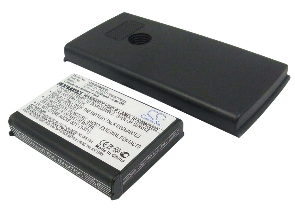 3.7V, Li-ion, 1850mAh, SmartPhone battery fits Garmin-asus, 361-00039-20_07g016793450, Nuvifone M20, Nuvifone M20 Us, 6.85Wh Mobile, SmartPhone Cameron Sino Technology Limited (Suspended)