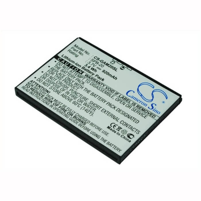 3.7V, Li-ion, 920mAh, SmartPhone battery fits Garmin-asus, 361-00039-20_07g016793450, Nuvifone M20, Nuvifone M20us, 3.4Wh Mobile, SmartPhone Cameron Sino Technology Limited (Suspended)