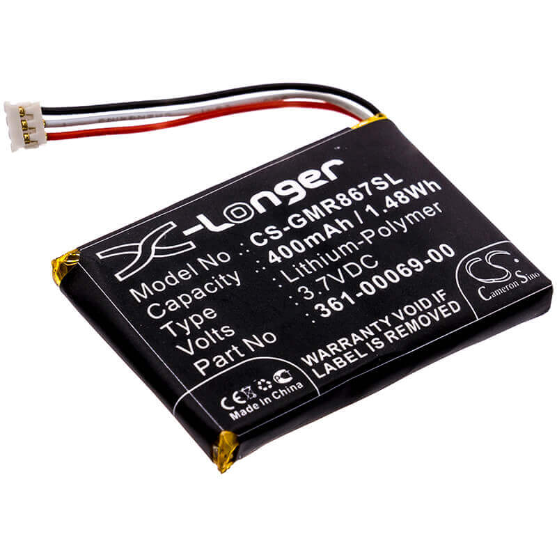 3.7V, Li-Polymer, 400mAh, Dog Collar battery fits Garmin, 361-00069-00, 010-11867-10, 010-11925-00, 1.48Wh Dog Collar Cameron Sino Technology Limited