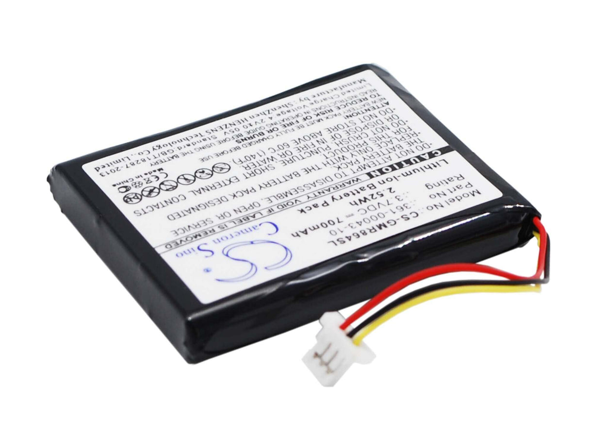 3.7V, Li-ion, 700mAh, Dog Collar battery fits Garmin, 010-01069-01, Delta, Delta Handheld, 2.59Wh Dog Collar Cameron Sino Technology Limited