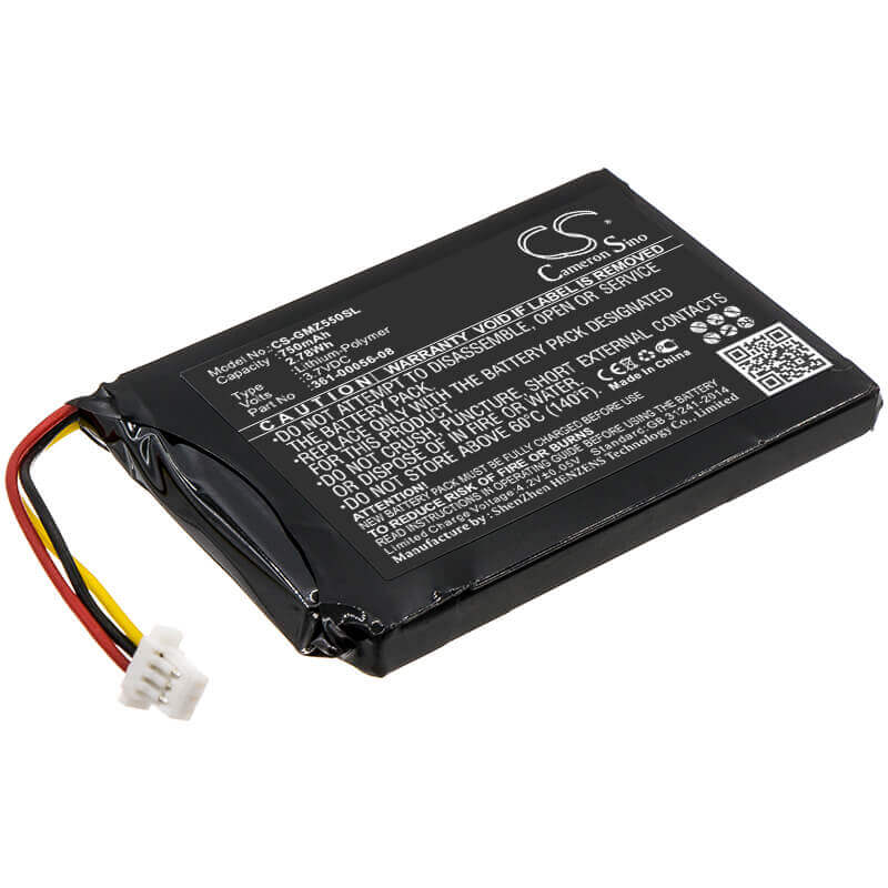 3,7V, Li-Polymère, 750mAh, batterie GPS compatible Garmin, 361-00056-08, 010-01533-0e, Drive 6", 2,78Wh GPS, Navigateur Cameron Sino Technology Limited