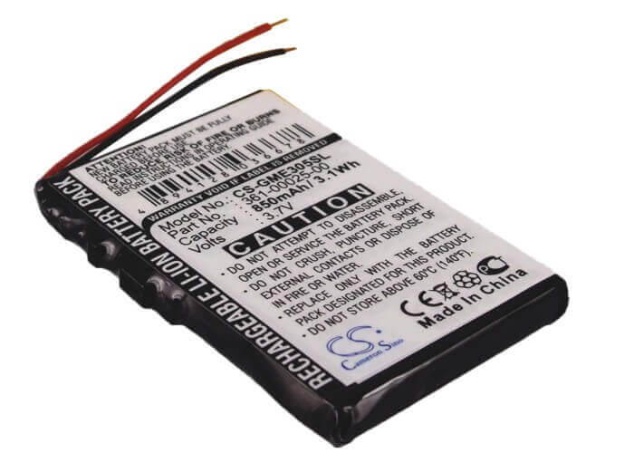 3,7V, Li-ion, 850mAh, batterie GPS compatible Garmin, 361-00025-00, Edge 305, 3,15Wh GPS, Navigator Cameron Sino Technology Limited