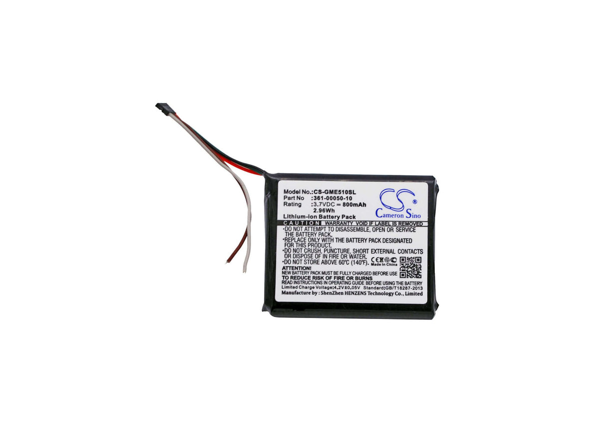 3,7V, Li-ion, 800mAh, batterie GPS compatible Garmin, 361-00050-03, Edge 510, 2,96Wh GPS, Navigator Cameron Sino Technology Limited