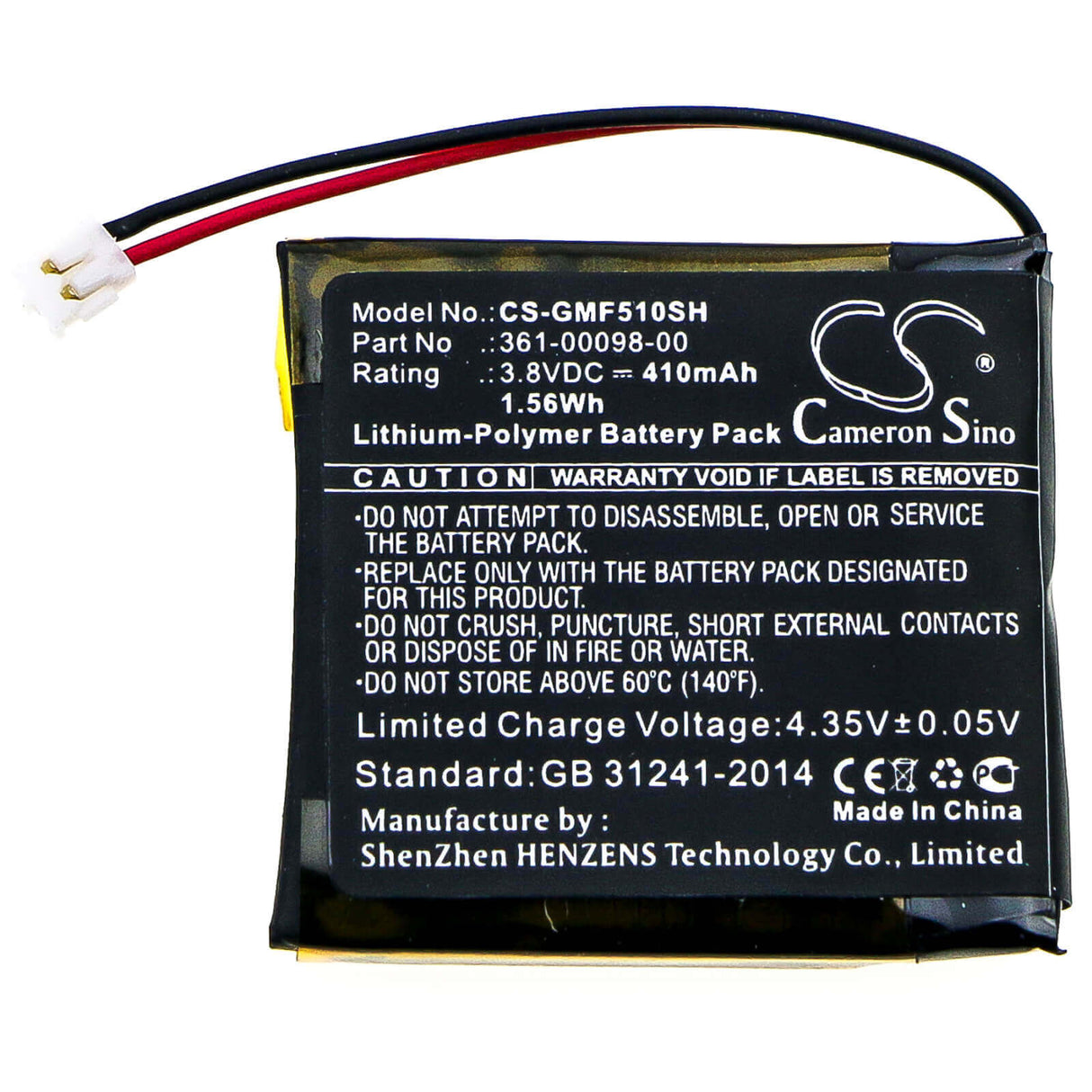 Smartwatch battery For Garmin, Fenix 5X Plus, Fenix 5x, 3.8v, 430mah - 1.63wh Smartwatch Cameron Sino Technology Limited