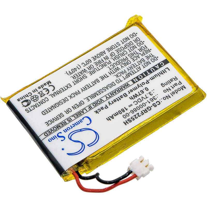 3.7V, Li-Polymer, 180mAh, Smartwatch battery fits Garmin, 361-00072-00, 010-01959-00, Approach G10, 0.67Wh Smartwatch Cameron Sino Technology Limited