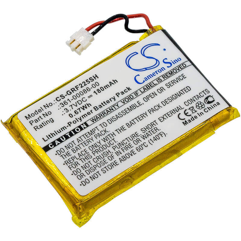3.7V, Li-Polymer, 180mAh, Smartwatch battery fits Garmin, 361-00072-00, 010-01959-00, Approach G10, 0.67Wh Smartwatch Cameron Sino Technology Limited