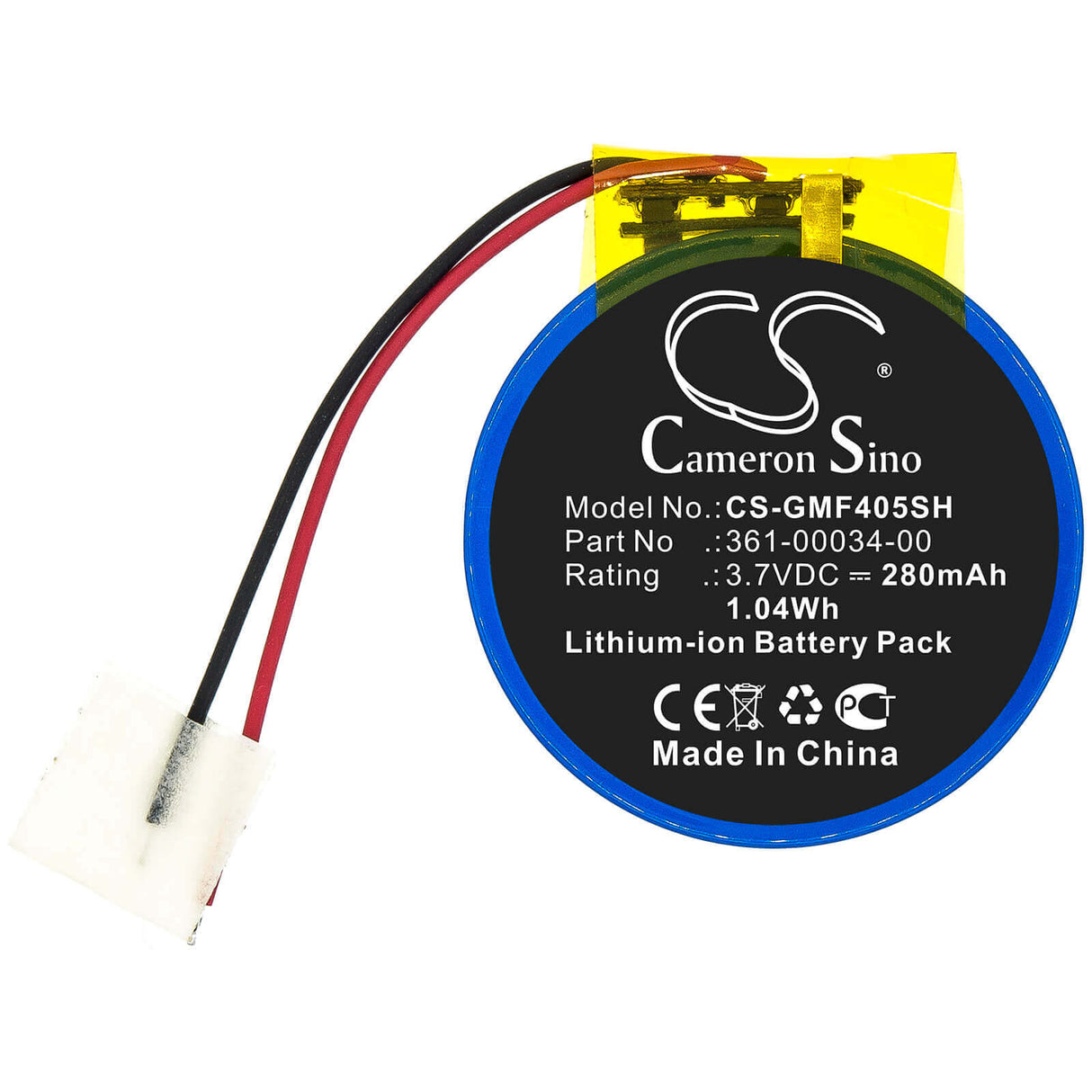 Smartwatch Battery For Garmin, Forerunner 405, Forerunner 405cx, Forerunner 410 3.7v, 280mah - 1.04wh Smartwatch Cameron Sino Technology Limited