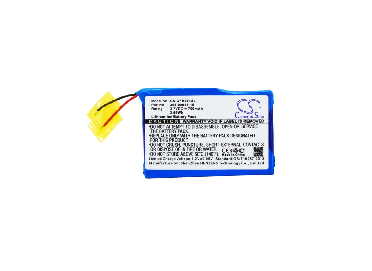 3,7V, Li-ion, 700mAh, batterie GPS compatible Garmin, 361-00013-15, Foretrex 101, Foretrex 201, 2,59Wh GPS, Navigator Cameron Sino Technology Limited