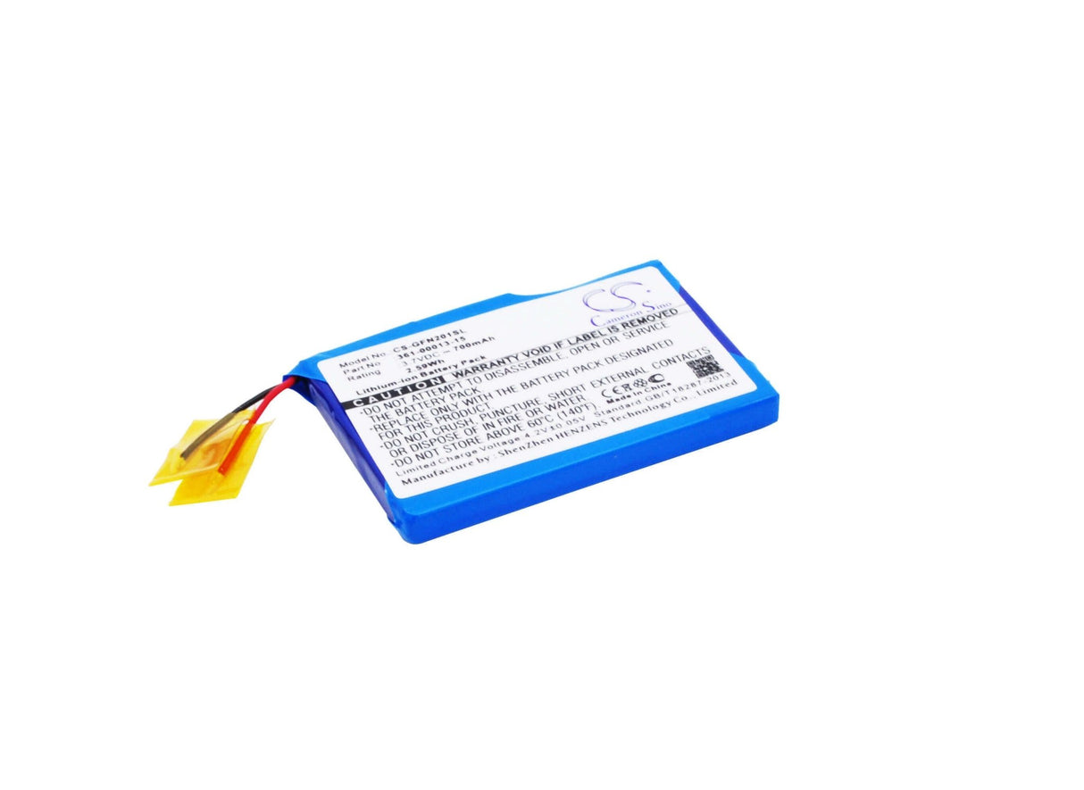 3,7V, Li-ion, 700mAh, batterie GPS compatible Garmin, 361-00013-15, Foretrex 101, Foretrex 201, 2,59Wh GPS, Navigator Cameron Sino Technology Limited