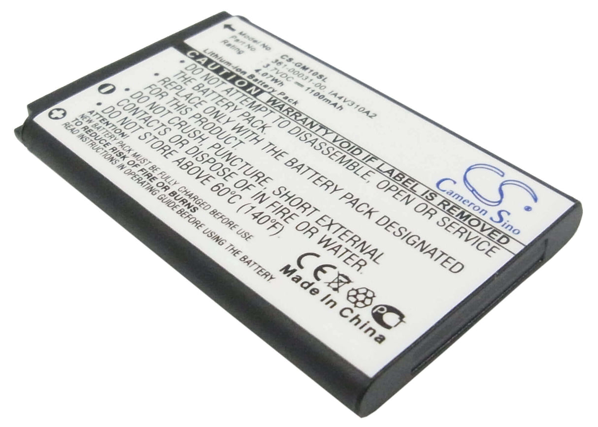 3,7V, Li-ion, 1100mAh, batterie GPS compatible Xplova, Garmin, 010-10840-00, Glo, Gps Mobile 10, 4,07Wh GPS, Navigator Cameron Sino Technology Limited