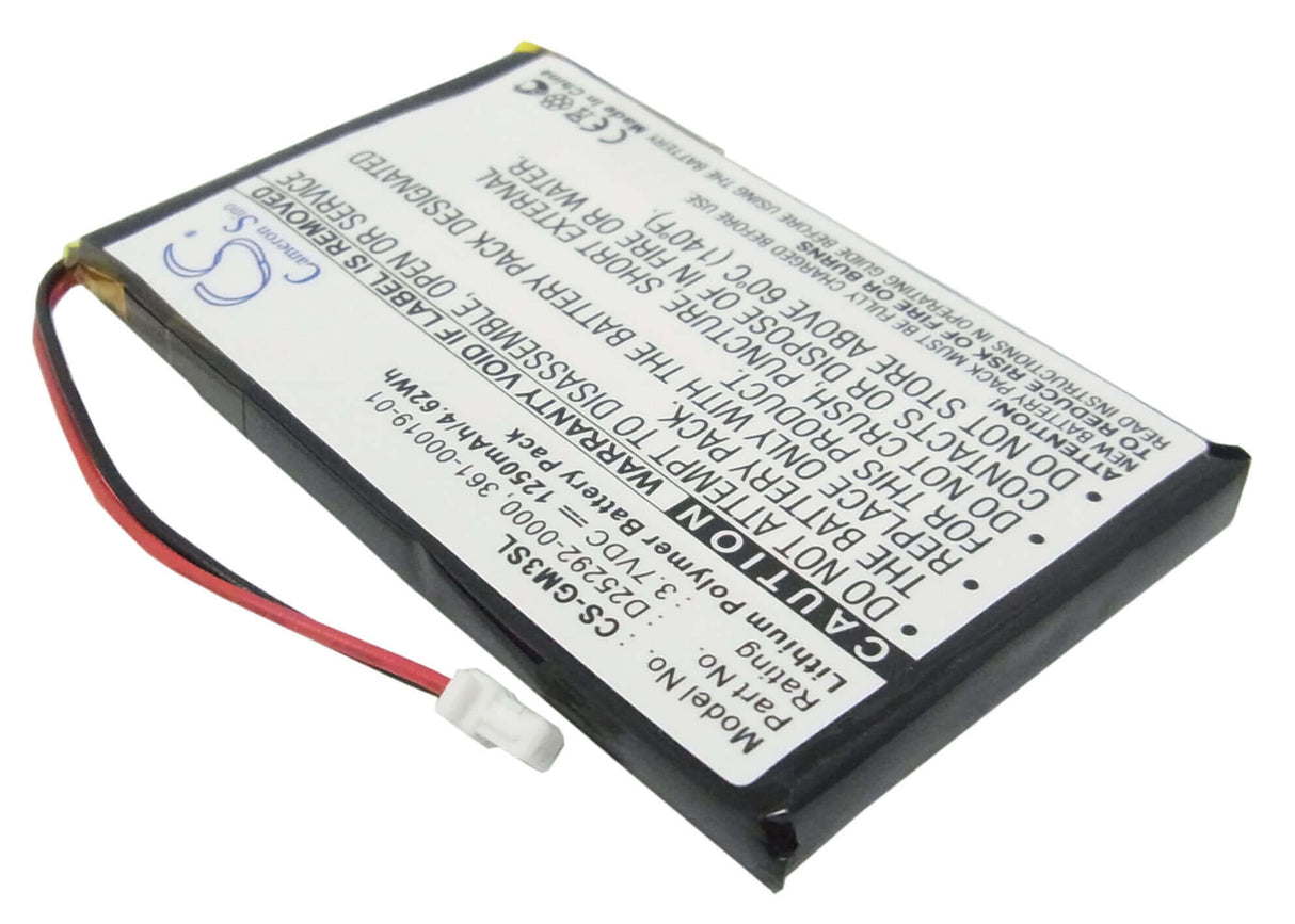 3,7V, Li-Polymer, 1250mAh, batterie GPS compatible Garmin, 361-00019-01, Ique M3, Ique M4, 4,63Wh GPS, Navigator Cameron Sino Technology Limited