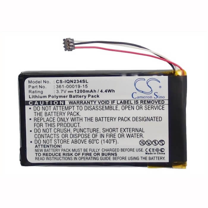 3,7V, Li-Polymer, 1200mAh, batterie GPS compatible avec Garmin, 361-00019-15, Nulink 2340, Nulink 2390, 4,44Wh GPS, Navigator Cameron Sino Technology Limited