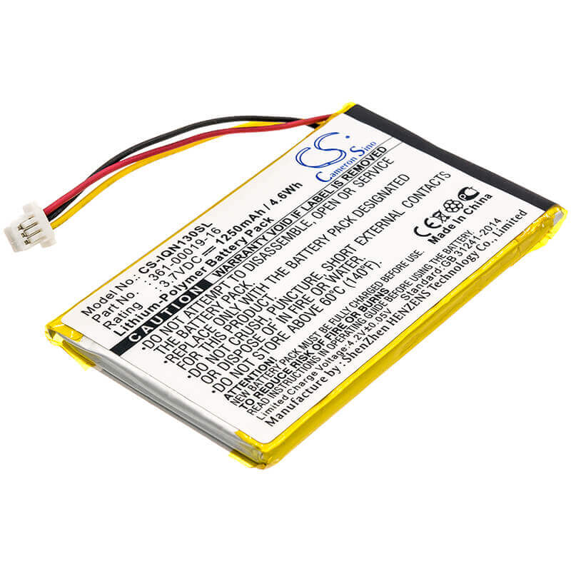 3,7V, Li-Polymer, 1250mAh, batterie GPS compatible Garmin, 361-00019-12, Nuvi 1300, Nuvi 1340t Pro, 4,63Wh GPS, Navigator Cameron Sino Technology Limited