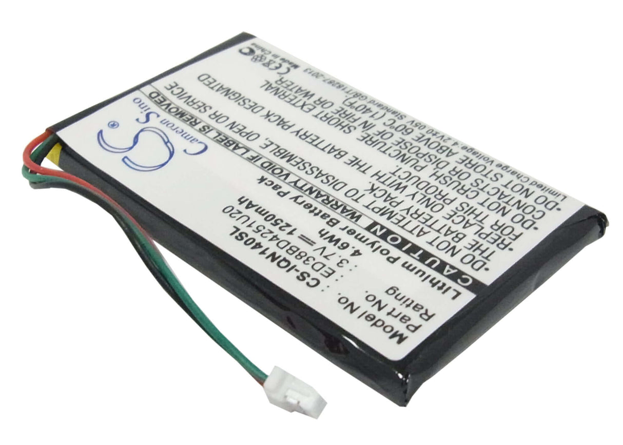 3,7V, Li-Polymère, 1250mAh, batterie GPS compatible avec Garmin, Ed38bd4251u20, Nuvi 1400, Nuvi 1450, 4,63Wh GPS, Navigator Cameron Sino Technology Limited