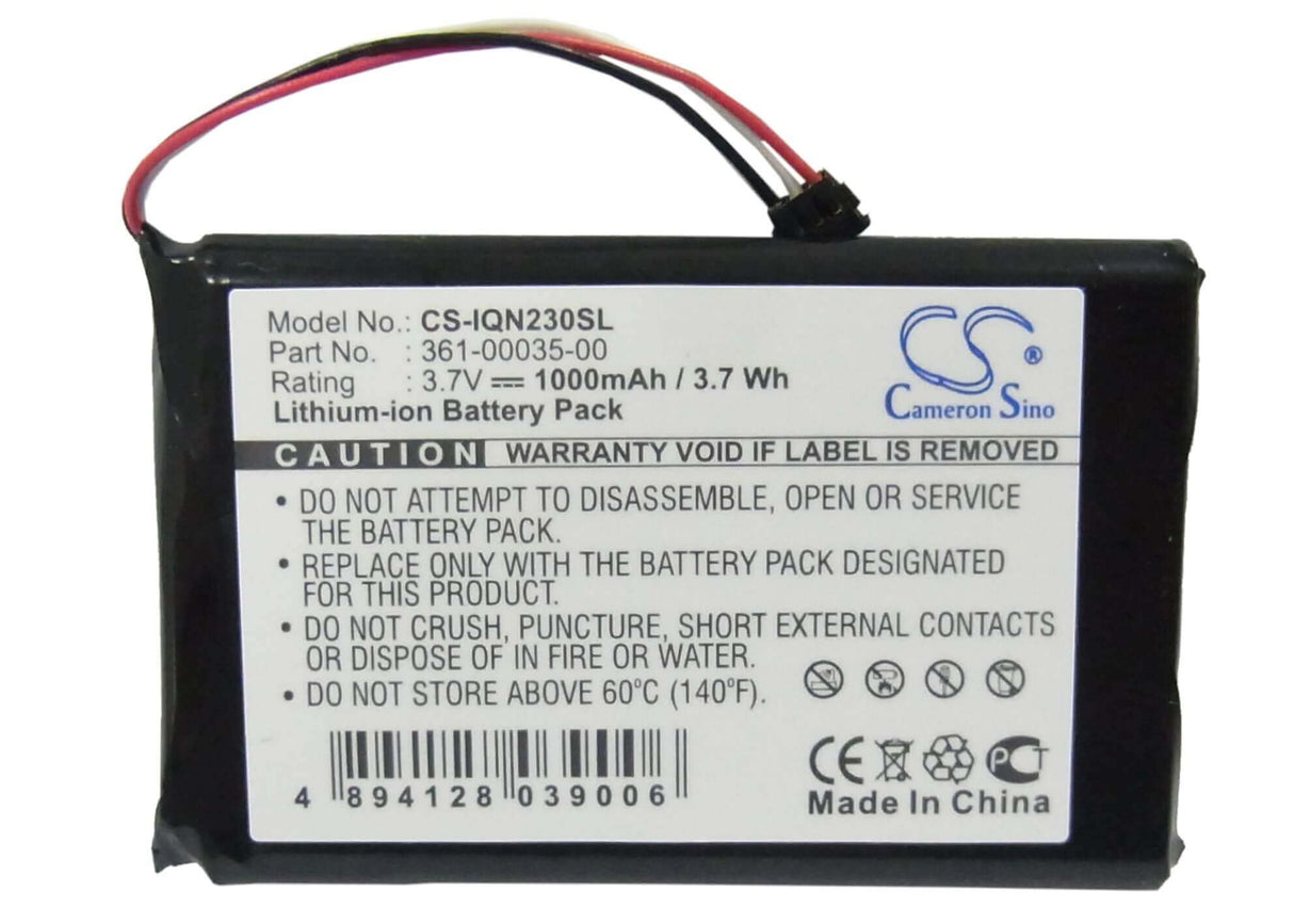 3,7V, Li-ion, 1000mAh, batterie GPS compatible Garmin, 361-00035-00, Edge Touring Plus, Edge Touring+, 3,7Wh GPS, Navigator Cameron Sino Technology Limited