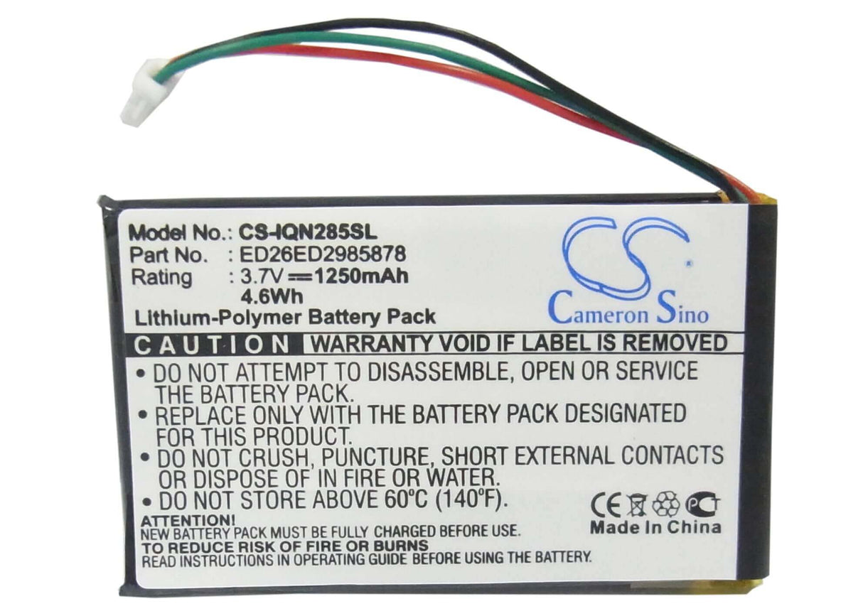 3,7V, Li-Polymère, 1250mAh, batterie GPS compatible avec Garmin, Ed26ed2985878, Nuvi 285, Nuvi 285w, 4,63Wh GPS, Navigator Cameron Sino Technology Limited