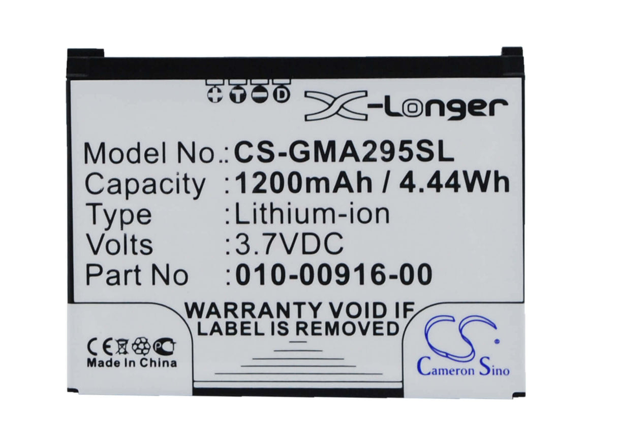 Batterie pour Garmin Nuvi 295, Nuvi 295w, 3,7v, 1200mah - 4,44wh Batteries pour Électronique Cameron Sino Technology Limited (Suspendu)