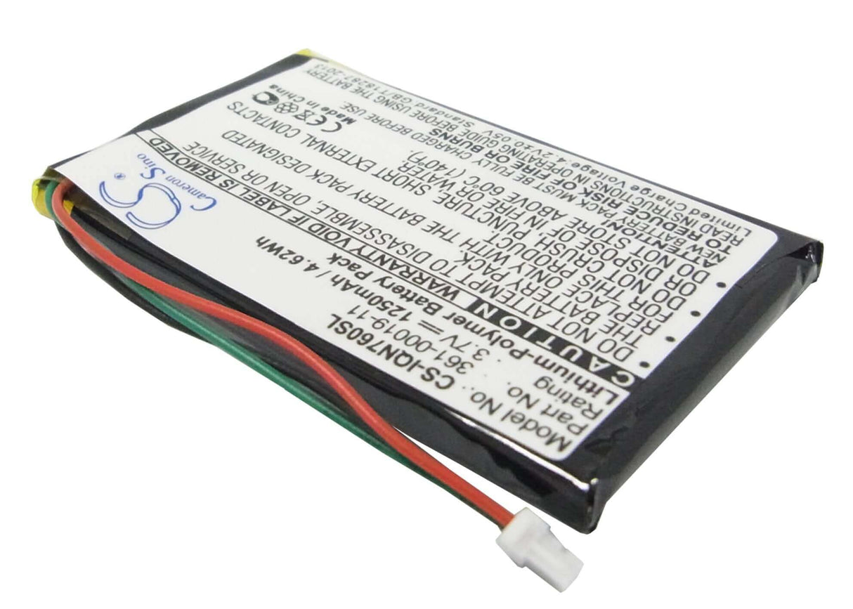 3.7V, Li-Polymer, 1250mAh, batterie GPS compatible Garmin, 361-00019-11, Nuvi 3590, Nuvi 3590 Lm, 4.63Wh GPS, Navigator Cameron Sino Technology Limited