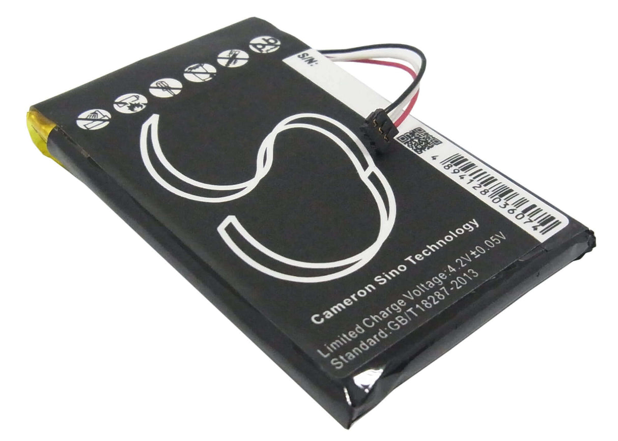 3,7V, Li-Polymer, 1200mAh, batterie GPS compatible Garmin, 361-00046-02, Nuvi 3700, Nuvi 3760, 4,44Wh GPS, Navigator Cameron Sino Technology Limited