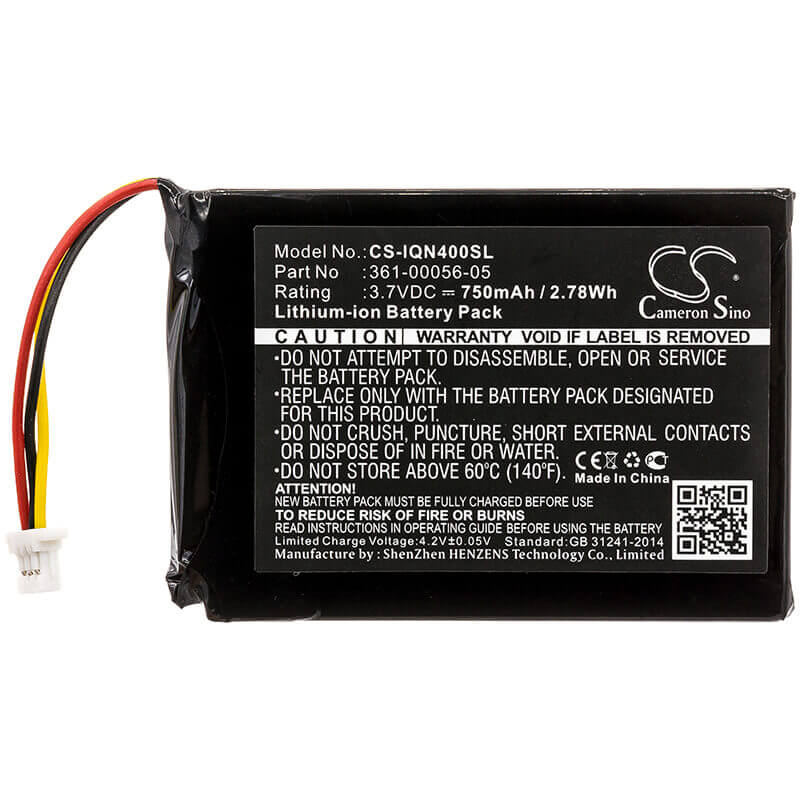 3.7V, Li-ion, 750mAh, batterie GPS compatible avec Garmin, 361-00056-05, 2689lmt 6 pouces, Nuvi 44lm, 2.78Wh GPS, Navigator Cameron Sino Technology Limited
