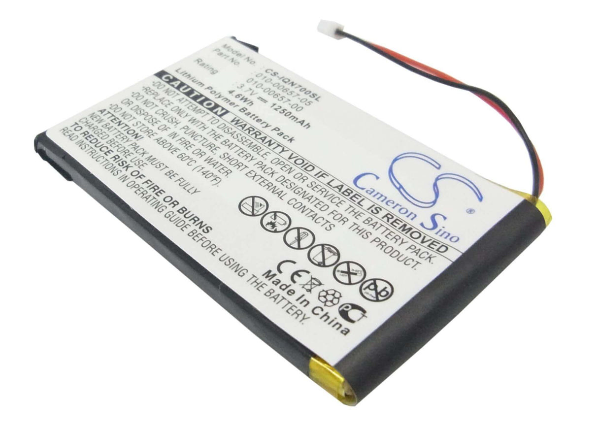 3.7V, Li-Polymer, 1250mAh, batterie GPS compatible avec Garmin, 010-00657-00, Nuvi 700 ( 2 fils ), 4.63Wh GPS, Navigator Cameron Sino Technology Limited
