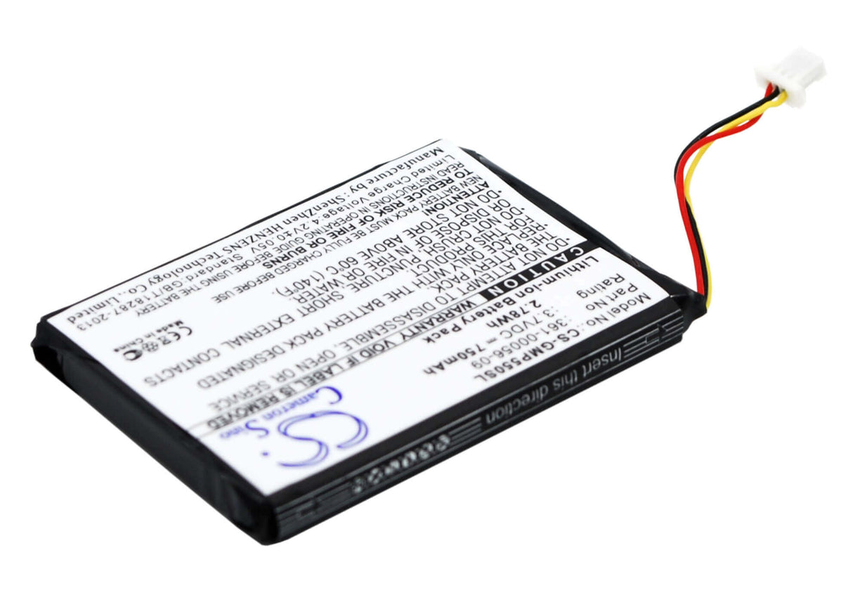 3.7V, Li-ion, 750mAh, batterie de collier pour chien compatible avec Garmin, 361-00056-07, 010-11925-10, Drive 60, 2.78Wh Collier pour chien Cameron Sino Technology Limited