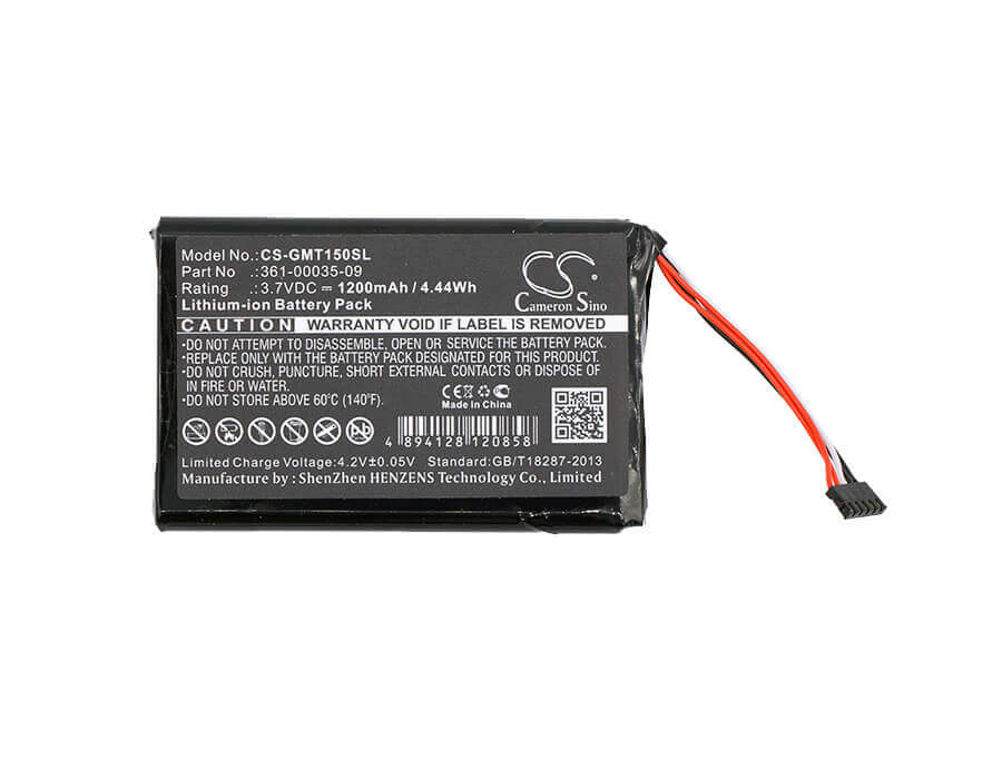 3,7V, Li-ion, 1200mAh, batterie de collier pour chien compatible avec Garmin, 010-11828-40, T 5 Mini, T5 Mini Collier de suivi GPS, 4,44Wh Collier pour chien Cameron Sino Technology Limited