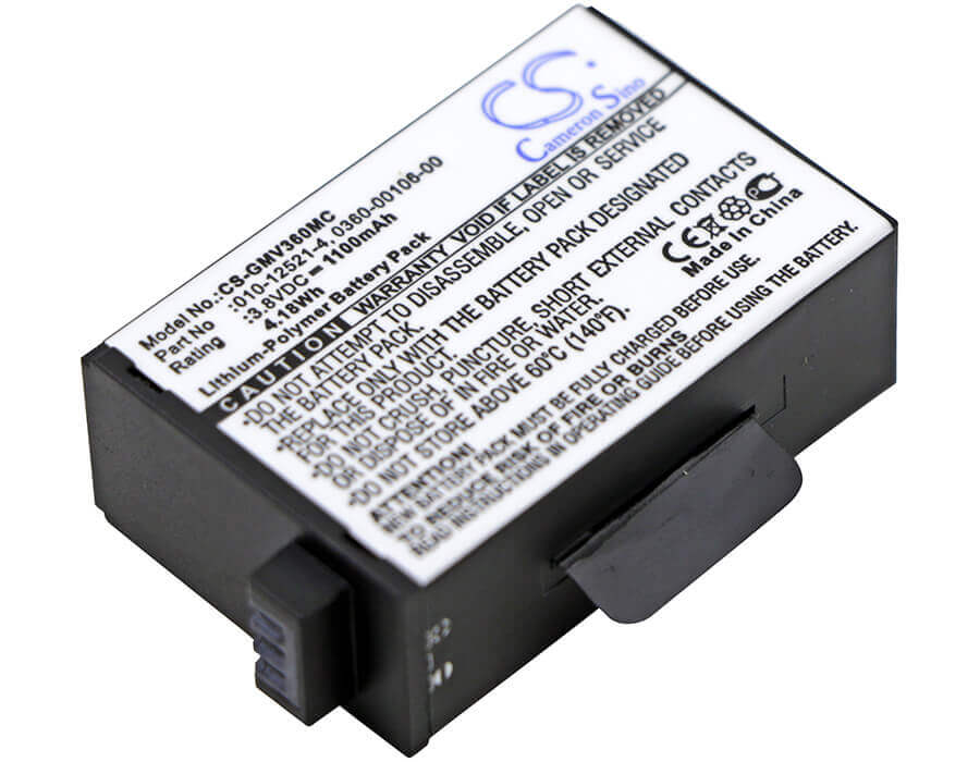 3.8V, Li-Polymer, 1100mAh, Camera battery fits Garmin, 010-12521-40, Virb 360, 4.18Wh Camera Cameron Sino Technology Limited (Suspended)