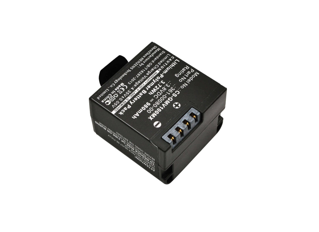3.8V, Li-Polymer, 980mAh, Camera battery fits Garmin, 010-12256-01, Virb X, Virb X Compact, 3.724Wh Camera Cameron Sino Technology Limited (Camera)