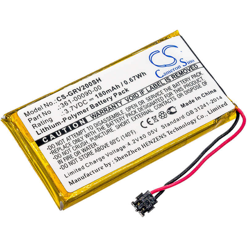 3.7V, Li-Polymer, 180mAh, Smartwatch battery fits Garmin, 361-00090-00, Vivoactive Hr, 0.67Wh Smartwatch Cameron Sino Technology Limited