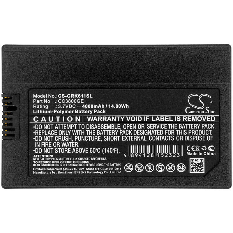3.7V, Li-Polymer, 4000mAh, Equipment battery fits Ge, Cc3800ge, DPI 612 Flex, Druck Dpi 611, 14.8Wh Equipment, Survey, Test Cameron Sino Technology Limited