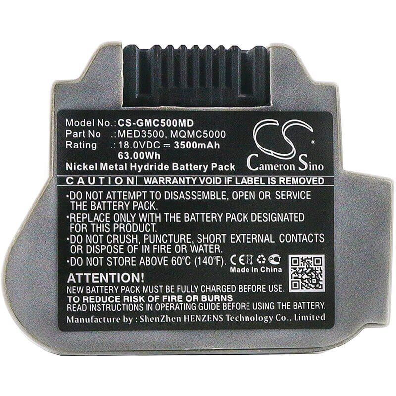 18.0V, Ni-MH, 3500mAh, Medical battery fits Ge, 6905-r, Mac 3500, Mac 5000, 63.00Wh Medical Cameron Sino Technology Limited (Medical)