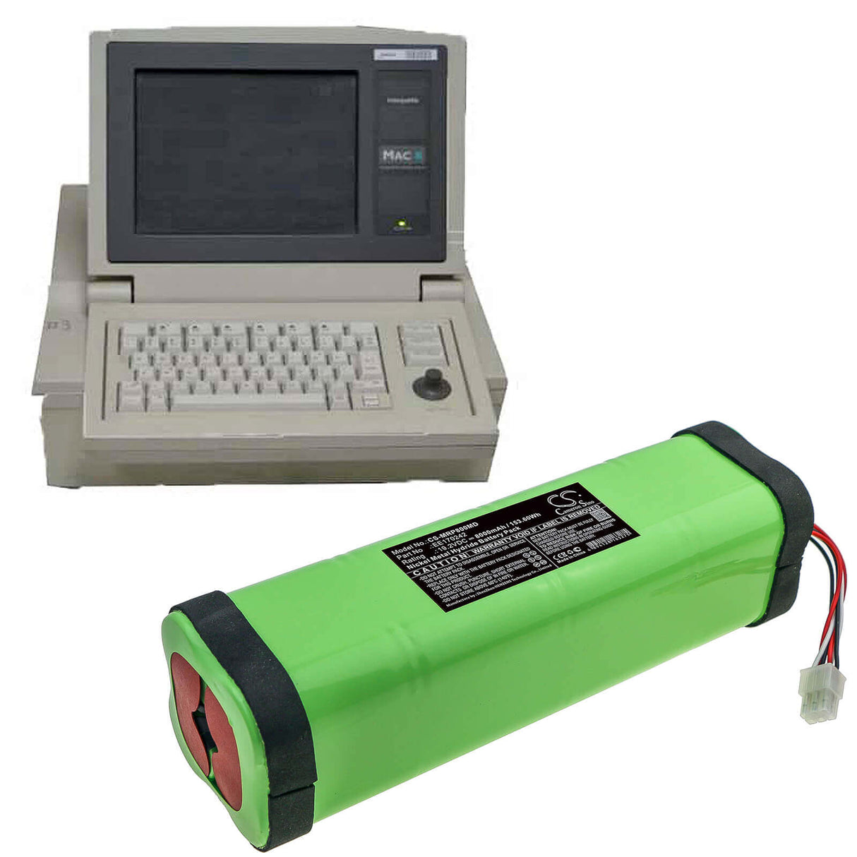 19.2V, Ni-MH, 8000mAh, Medical battery fits Ge, Marquette, 120162, Ecg Recorder Mac 8, Mac 8 Monitor, 153.60Wh Medical Cameron Sino Technology Limited (Dangerous Goods)