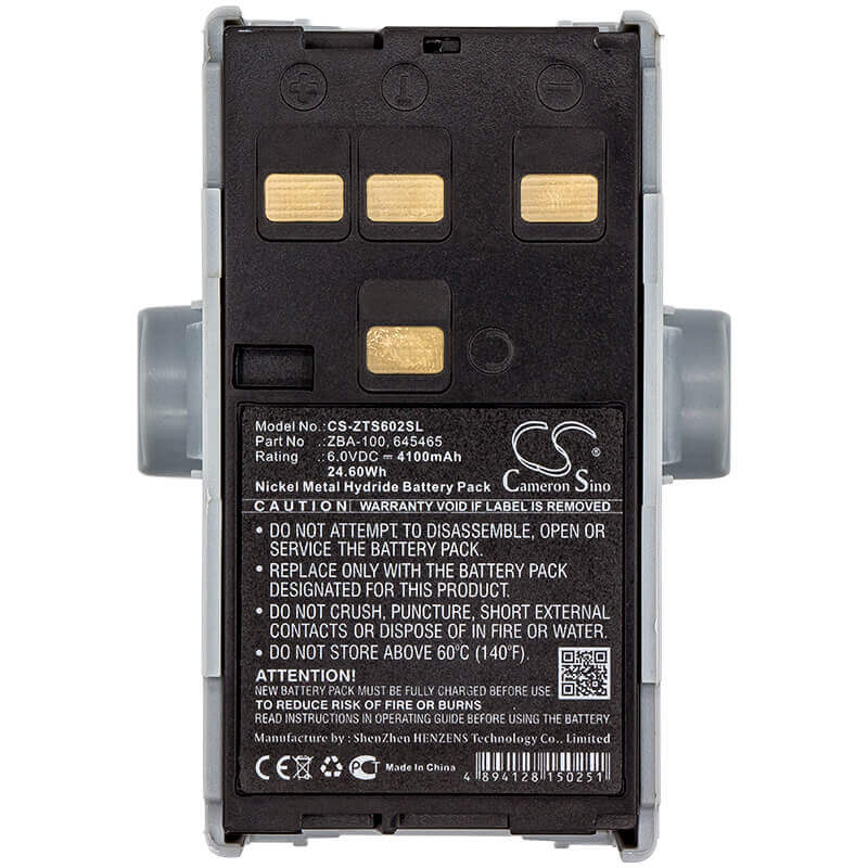 6.0V, Ni-MH, 4100mAh, Equipment battery fits Geomax, 645465, ZTS 602LR, Zts602, 24.6Wh Equipment, Survey, Test Cameron Sino Technology Limited