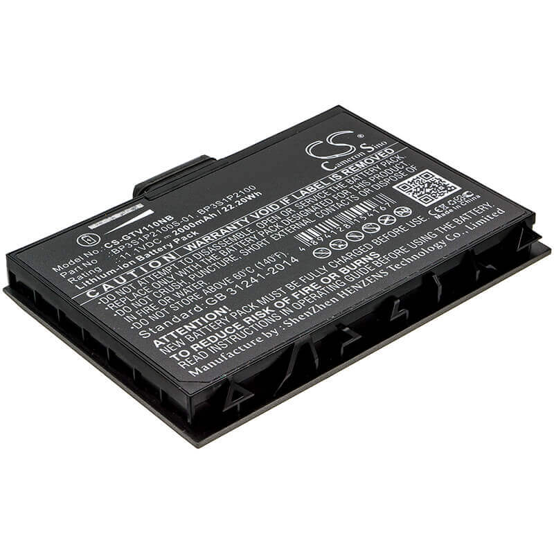 Batterie pour Getac, V110 11.1v, 2000mah - 22.20wh Notebook, Laptop Cameron Sino Technology Limited (Suspendu)